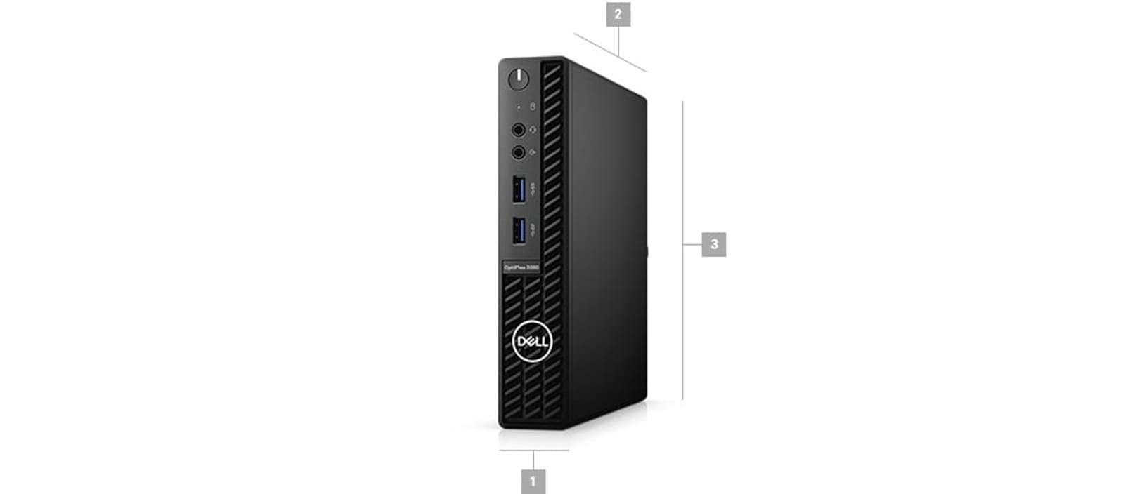 Dell Dell Optiplex 3080 Micro Desktop | Core i5-10500T - 256GB SSD Hard Drive - 8GB RAM | 6 cores @ 3.8 GHz Win 11 Pro Black (Renewed)