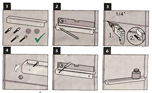 Royal Drains SereneDrains Stainless Steel Rectangular Bathroom Shelf Traditional Square 12” Wall Mount Shower Shelf for Bathroom Kitchen Hardware Included