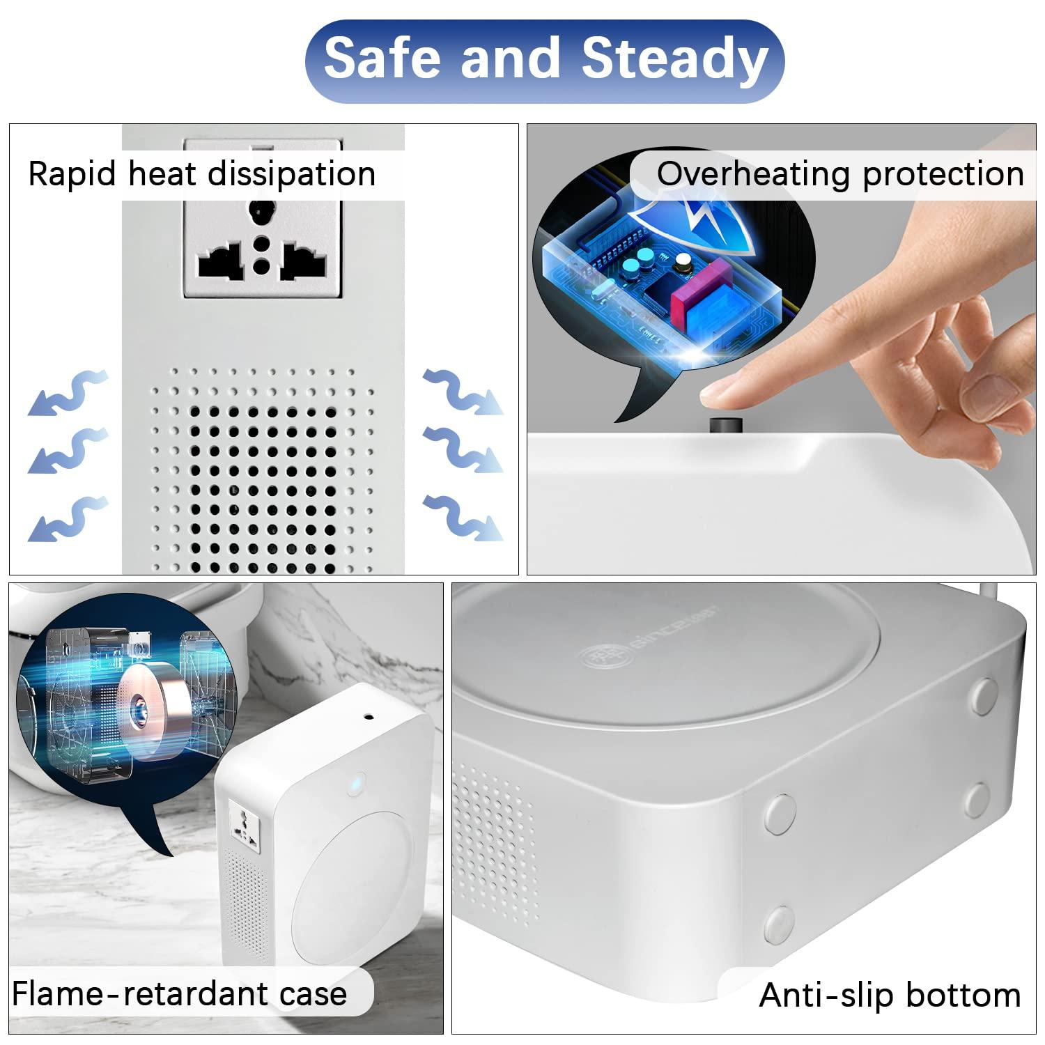 MYOYAY MYOYAY 2000W Step Up Voltage 110v to 220v Converter, Lightweight 110v to 220v Voltage Converter US to Europe Asia Power Transformer with Circuit Breaker Protection
