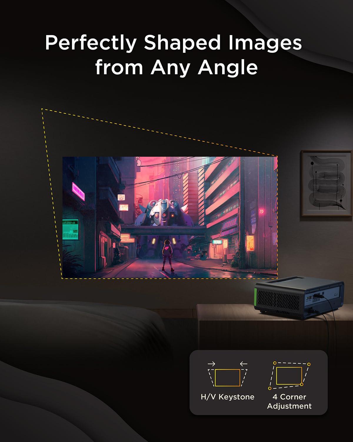 ViewSonic ViewSonic X1-4KPro 4K UHD LED Projector Designed for Xbox with Built-in Google TV and Netflix, 2500 ANSI Lumens, H/V Keystone, 4 Corner Adjustment, 1.3x Optical Zoom for Smart Home Theater
