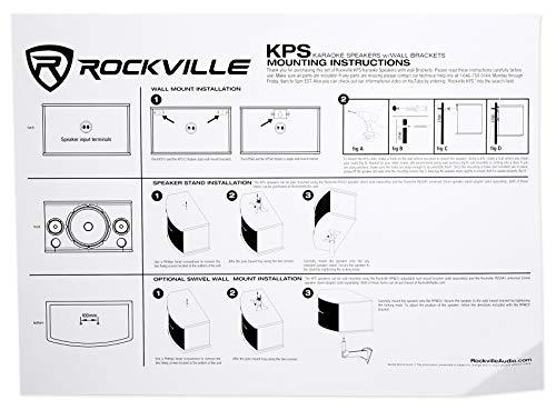 Rockville Pair RockvilIe KPS12 12" 1600w Speakers w/Wall Brackets for Restaurant/Bar/Cafe