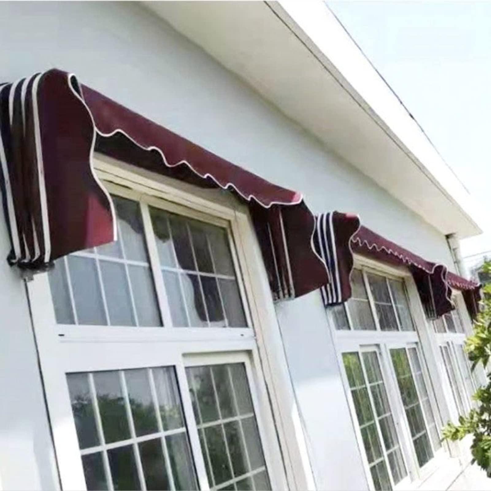 DirectNine Basics Window Door Awning Canopy| Entry Door Front Door Awning for Sun Shutter, UV, Rain, Snow Protection,Fully Assembled(Color:Dark Green,Size:70x50x50cm)