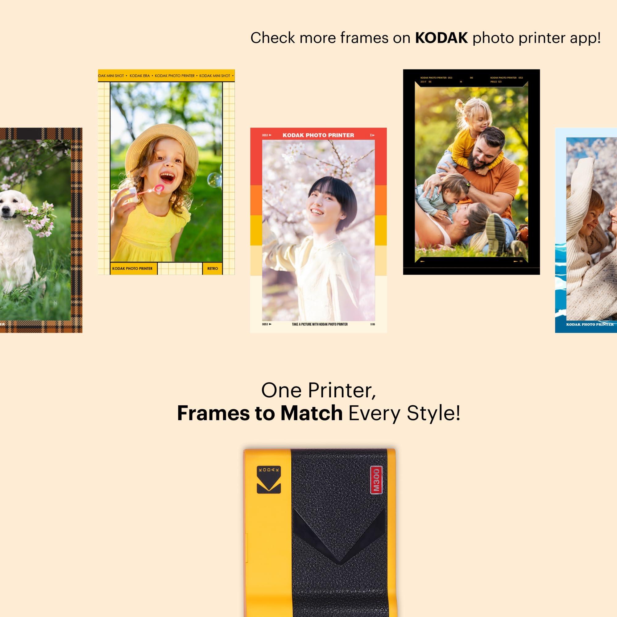 KODAK KODAK Mini 2 ERA 4PASS Portable Photo Printer (Yellow, Printer + Initial 8 Sheets + 60 Sheets + Accessories)