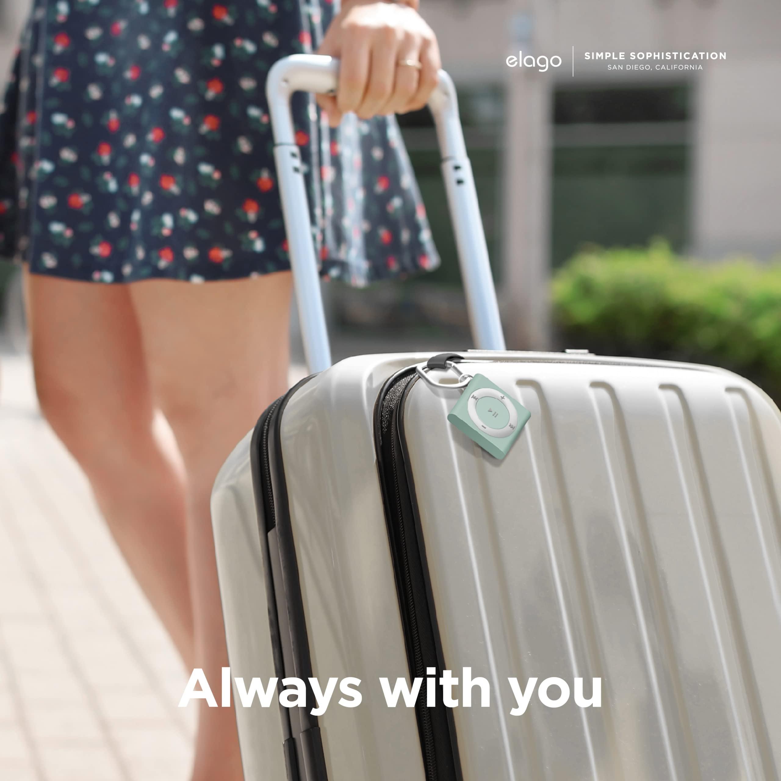 elago elago Shuffle Case Compatible with Apple AirTags Case [Mint] - Designed for Air Tag Drop Protection, Classic Retro MP3 Player Design(Track Dogs, Keys, Backpacks, Purses) Tracking Tag Not Included