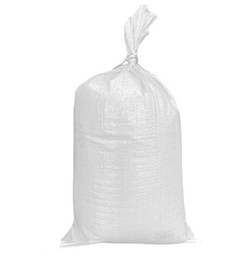 AK TRADING CO. AK TRADING CO. 14" x 26" Poly Sandbags W/UV Protection & Built-in Ties - Flood Water Barrier - Tent Sandbags - White