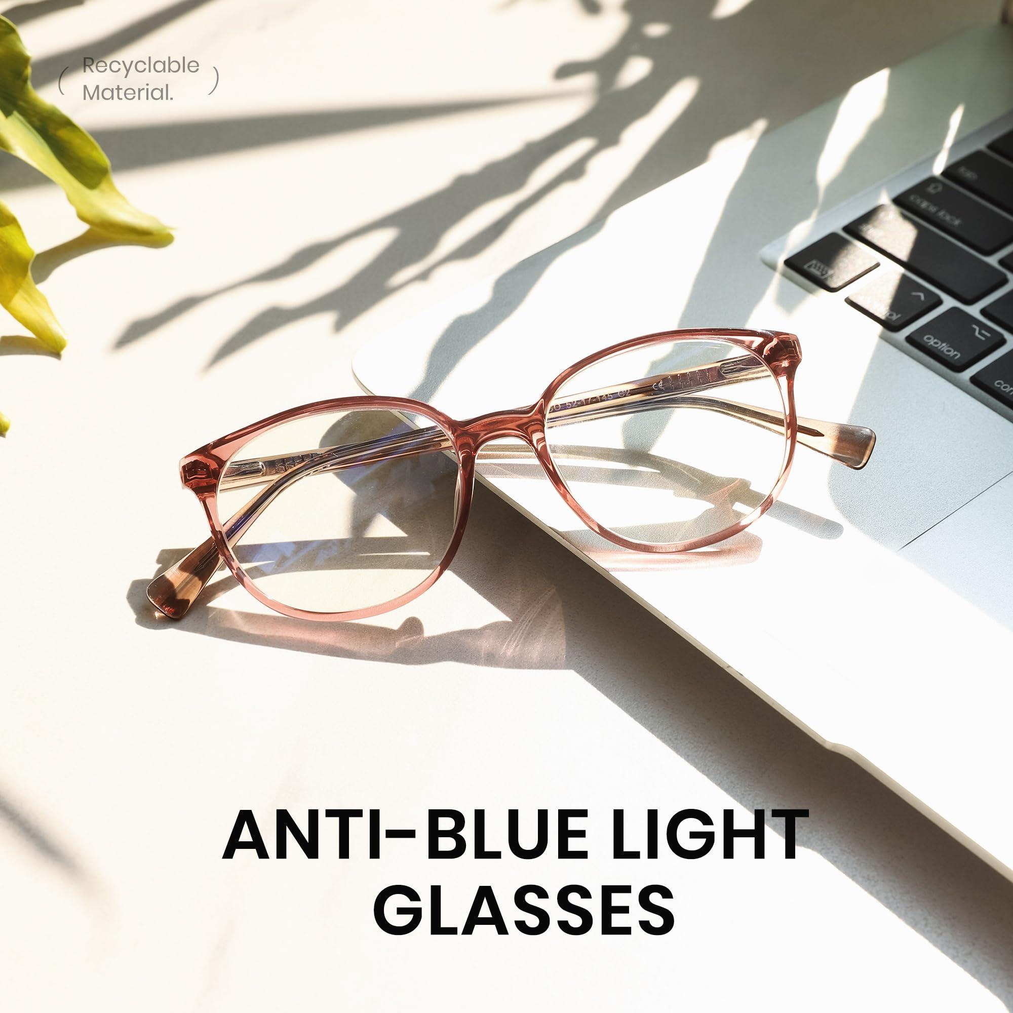 Cyxus Cyxus Round Blue Light Glasses Women Men Retro Circular Computer Glasses Anti Blue Light Blockers 8149