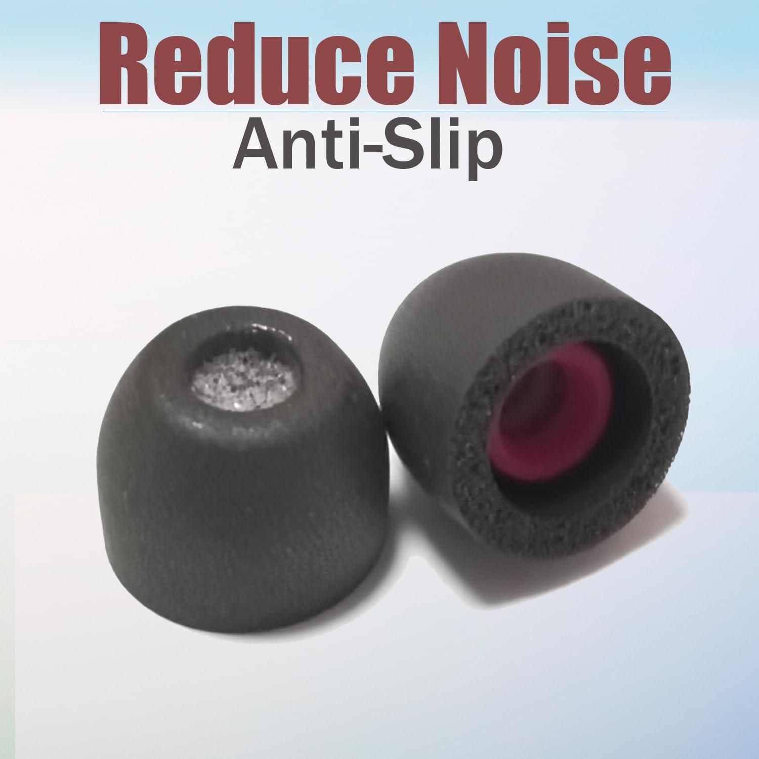 Luckvan Extra Small Earbuds Tips Replacement Memory Foam Tips Filter Screen Ear Tips Extra Small for in Ear Earbuds, Black 3 Pairs