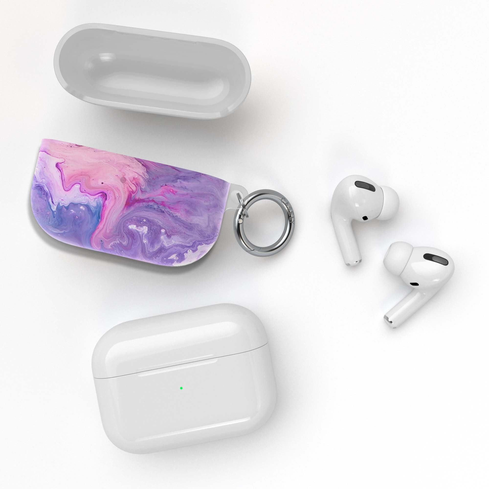 Casely Casely Case Compatible with AirPods Pro 1 | Tie Dying Over You Purple Marble AirPods Case