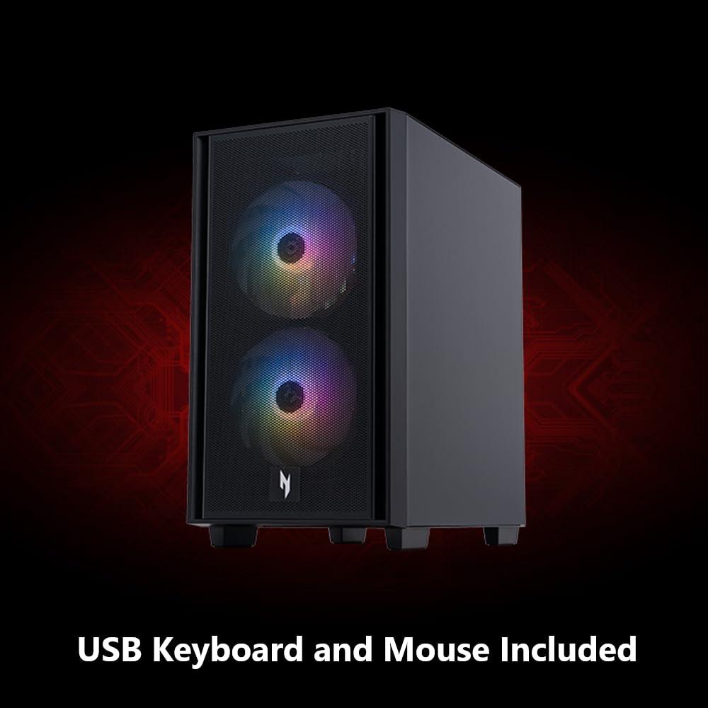 acer Acer Nitro 60 N60-640-UR12 Gaming Desktop | Intel Core i7-14700F 20-Core Processor | NVIDIA GeForce RTX 4060 | 16GB DDR5 | 1TB PCIe Gen 4 SSD | Wi-Fi 802.11ac | Gigabit Ethernet | Windows 11 Home