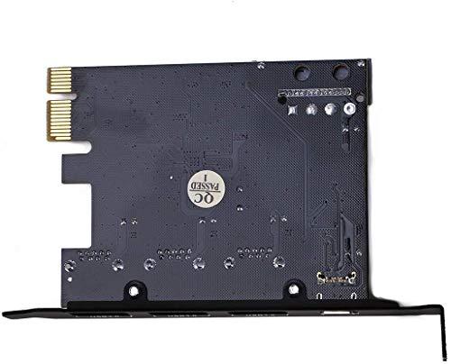 YEELIYA PCI Express(PCIe) to USB 3.0 Type C +Type A Expansion Card,PCI-E to USB Add-on Cards with 4 Ports USB 15 Pin SATA Power Connector for Desktop PC