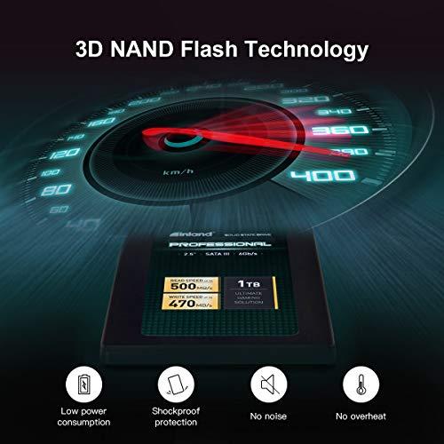 INLAND INLAND Professional 1TB SSD 3D NAND SATA III 6Gb/s 2.5" 7mm Internal Solid State Drive (1T)