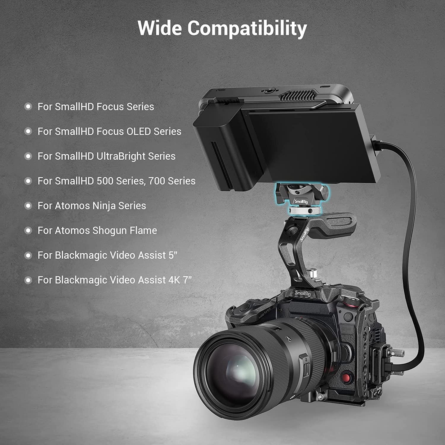 SMALLRIG SMALLRIG Field Monitor Mount Monitor Holder Swivel and Tilt Adjustable with Cold Shoe Mount for 5\" and 7\" Monitor - 2905