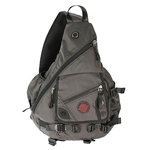 Kawei Knight Kawei Knight Large Sling Bag Laptop Backpack Cross Body Messenger Bag Shoulder Travel Rucksack Black