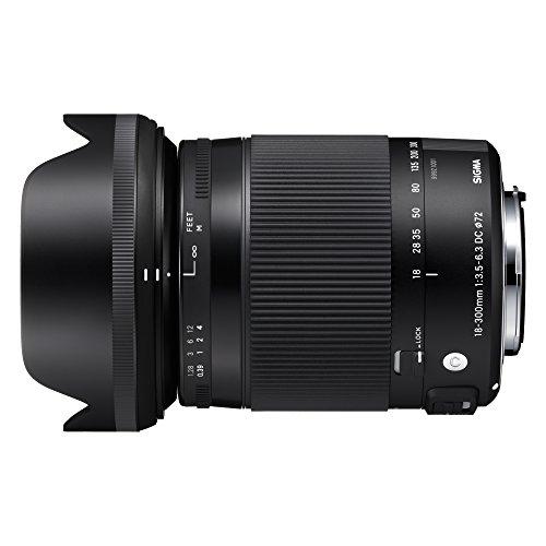 Sigma Sigma 886306 18-300mm F3.5-6.3 Contemporary DC Macro OS HSM Lens for Nikon, Black