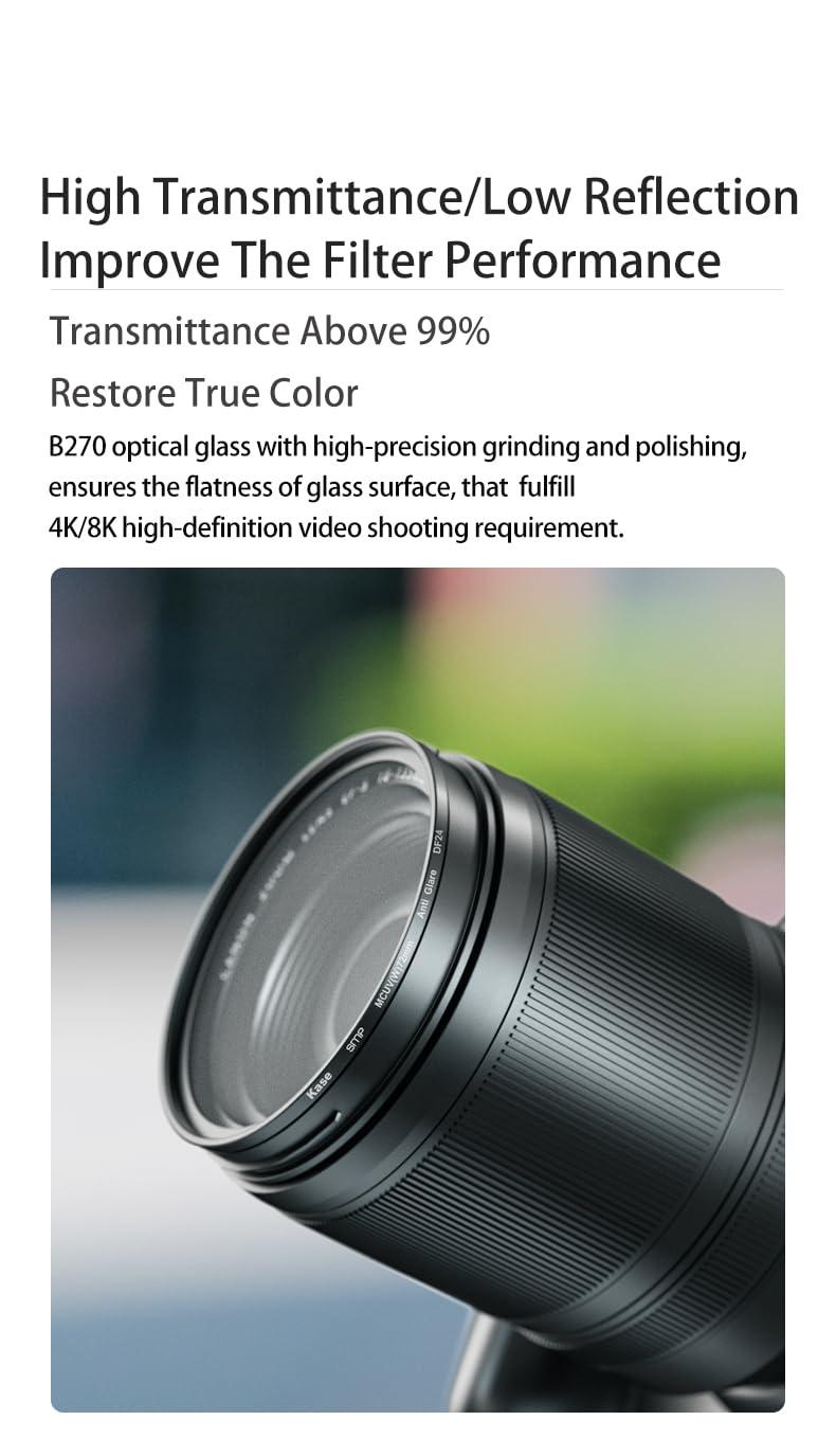 Kase Kase SMP MCUV III Screw-in Slim UV Filter Multicoated Tempered Hardened Optical Glass Anti-Flare Low Reflection (112mm)