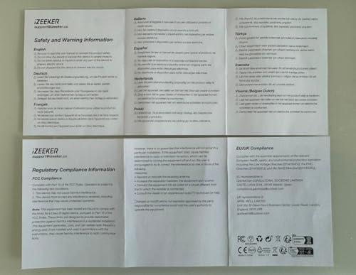 iZEEKER iZEEKER 3 Channel Dash Cam Front and Rear Inside, 2K Single, 1080P Triple Dash Camera for Cars with MicroSD Card, Infrared Night Vision for Taxi Driver, Accident Record, Loop Recording, Parking Mode