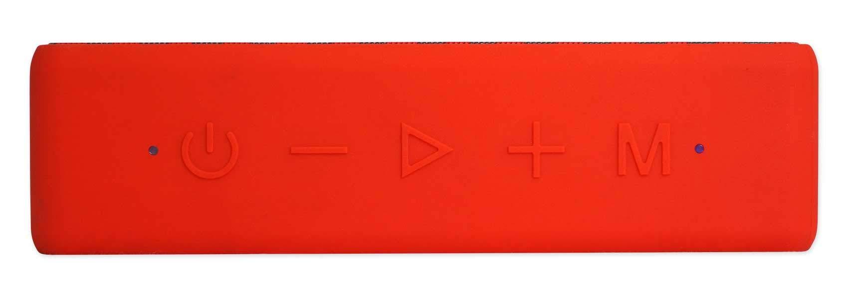 Rockville Rockville Faze Portable Bluetooth Speaker TWS Wireless Link 36 Hour Battery, Red