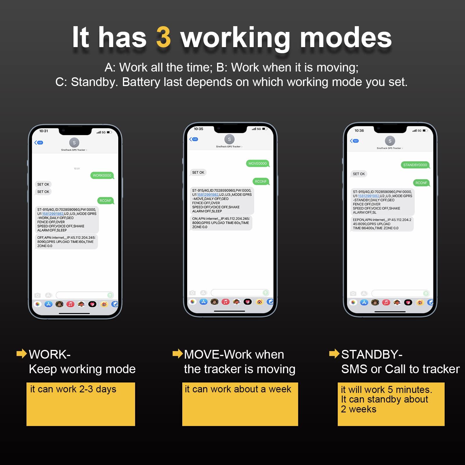 SinoTrack SinoTrack GPS Tracker for Vehicles,4G LTE GPS Tracking Device,ST-915L Real time Strong Magnetic Tracker for Car Motorcycle Taxi Truck Bus