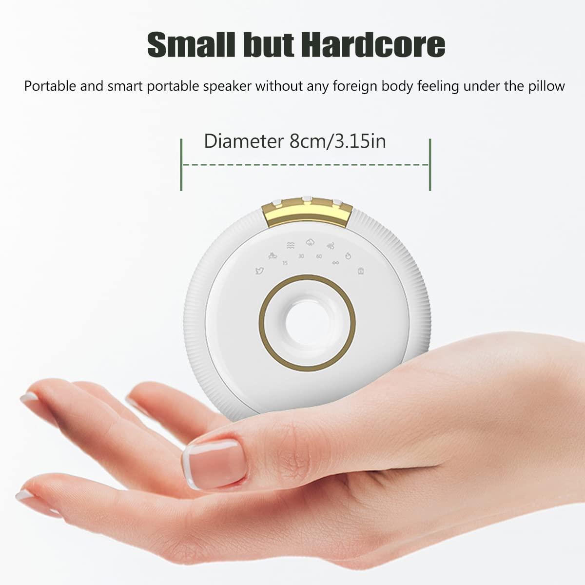 Anliato Bone Conduction Bluetooth Pillow Speaker for Sleeping Mini Portable Under Pillow Speaker White Noise for Side Sleepers Bluetooth Wireless Under Pillow Speaker Sleep Headphones for Adult Kid (White)