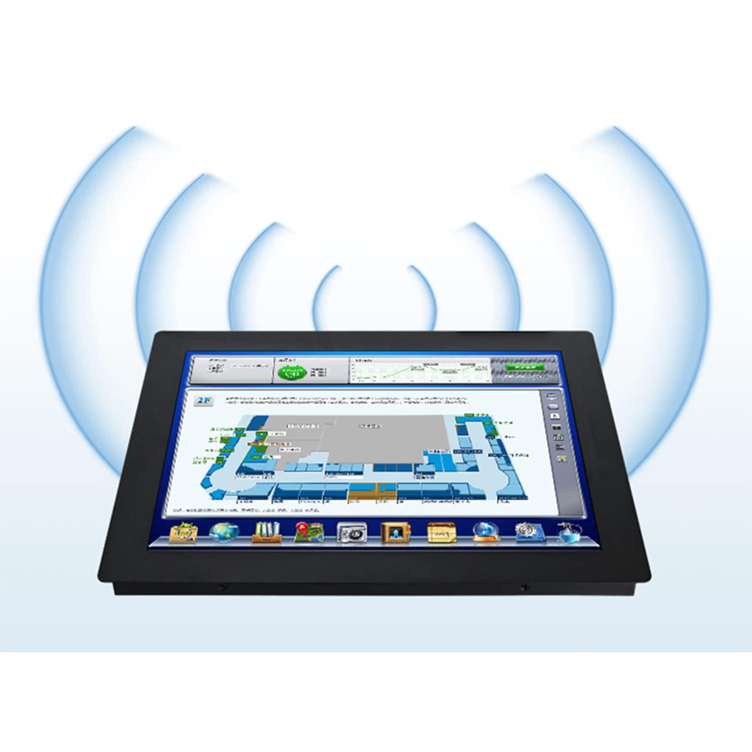 DirectNine Basics 15 Inch Resistive Touch Screen Industrial All-in-one PC WiFi with LAN Win10 (4GB RAM 512GB SSD, Core i5-6200U)