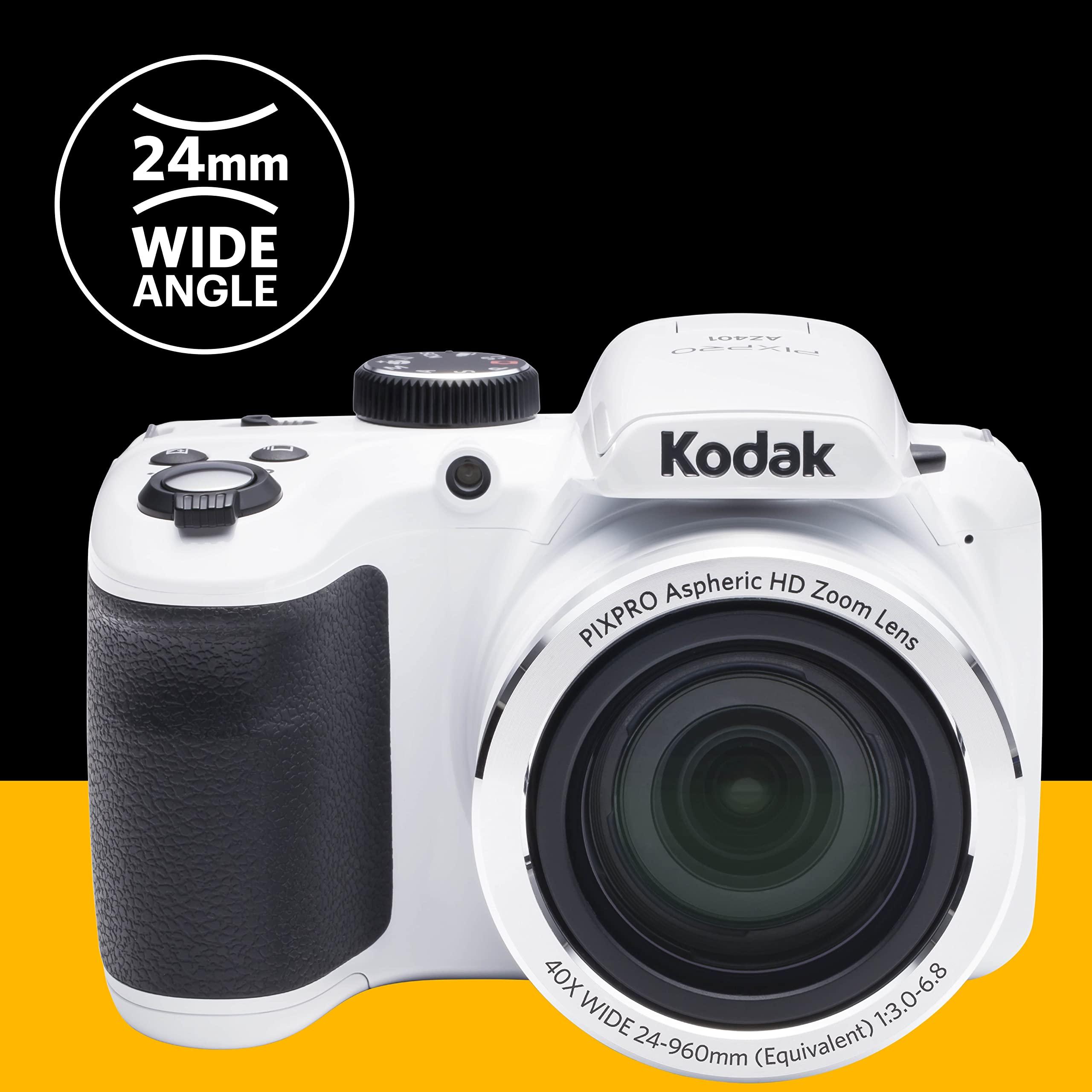 KODAK Kodak AZ401-WH PIXPRO 16MP Digital Camera, 3", White