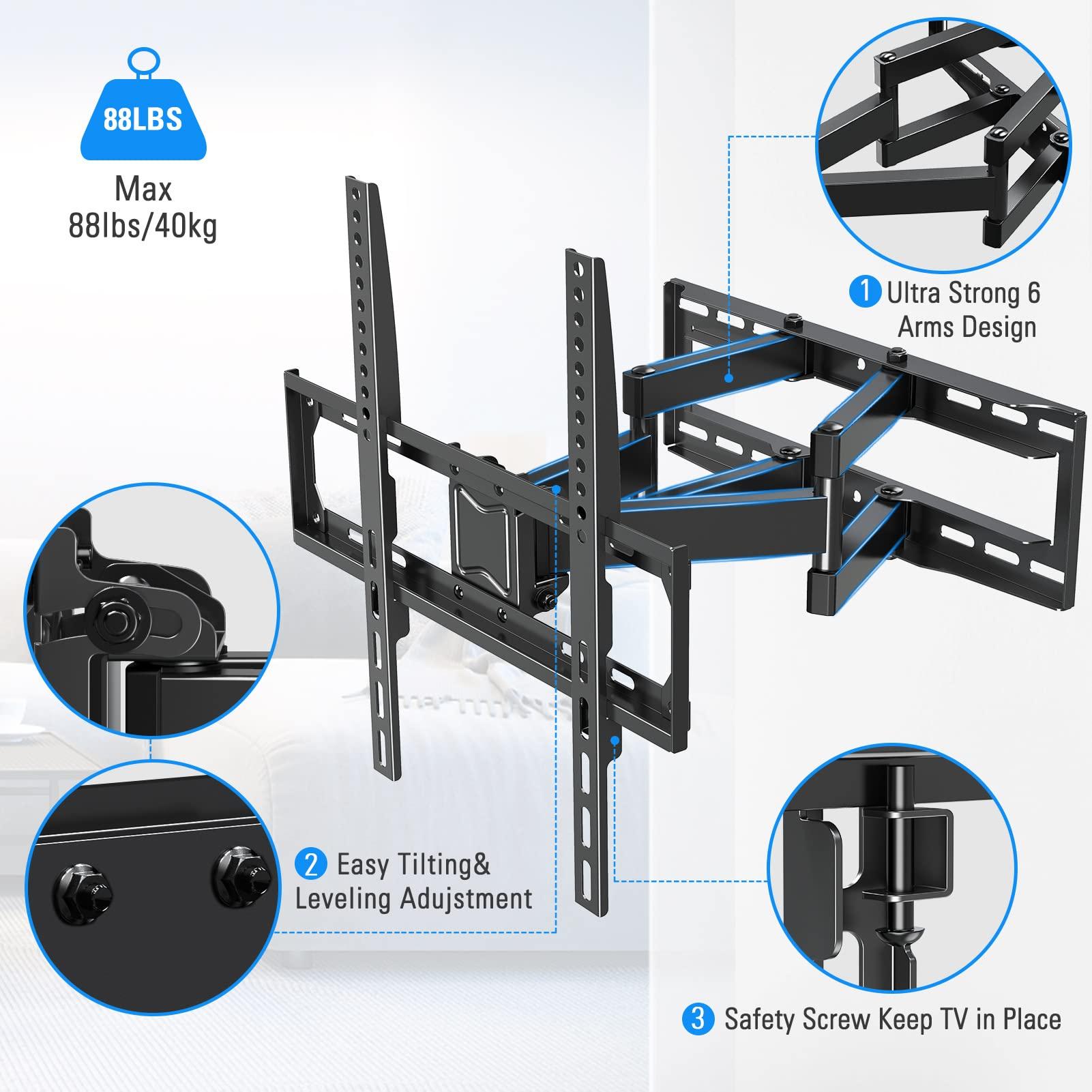 MOUNTUP MOUNTUP Tilting TV Wall Mount and Full Motion TV Wall Mount Bundle