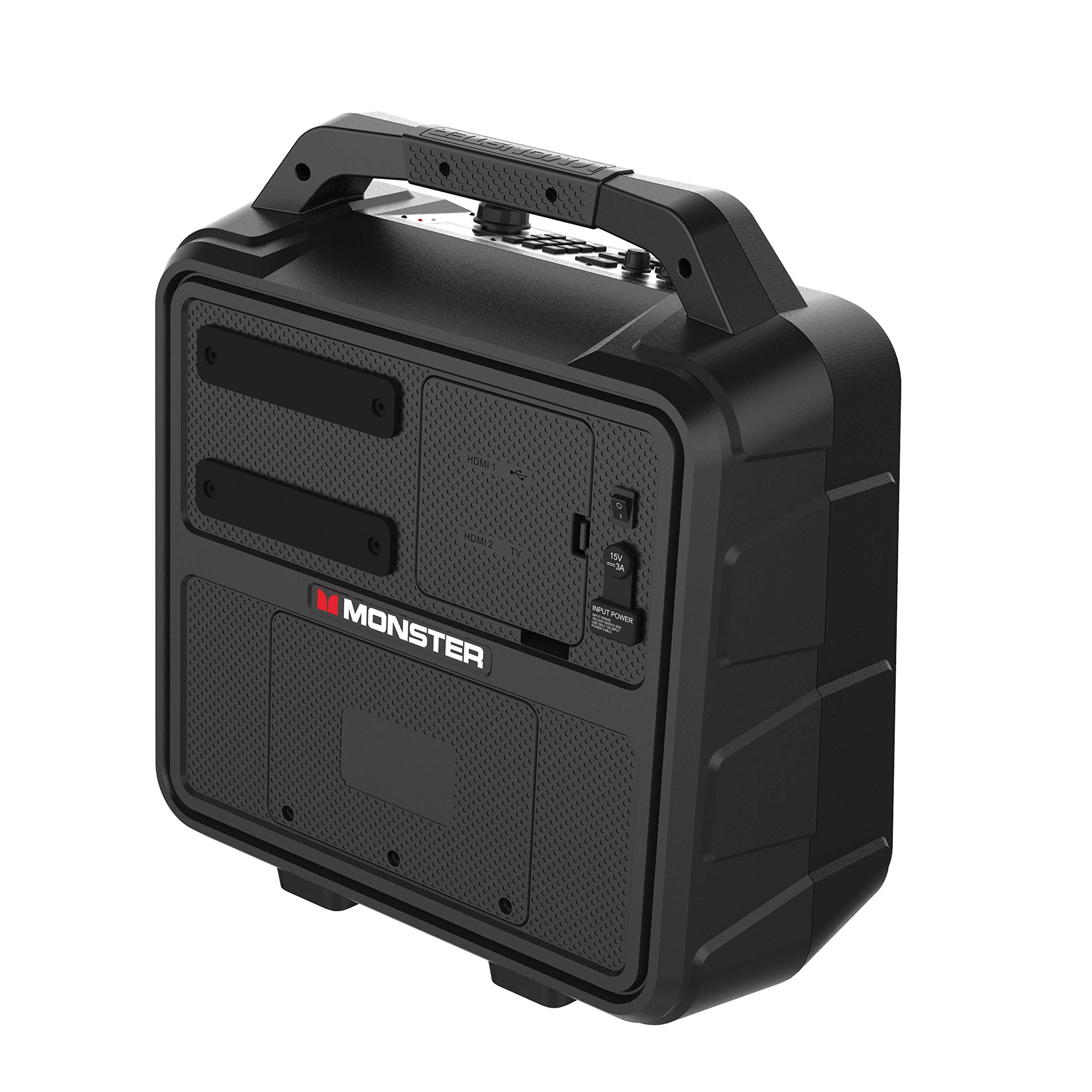 Monster Monster Vision Portable Entertainment System | 15.6-inch Full HD Display, 60W Audio, Up to 25 Hours of Playback. Two HDMI Ports for Your Favorite Smart Streaming or Gaming Device | Weather Resistant