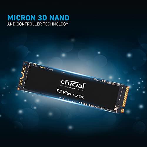 Crucial Crucial P5 Plus 2TB PCIe Gen4 3D NAND NVMe M.2 Gaming SSD, up to 6600MB/s - CT2000P5PSSD8, Solid State Drive
