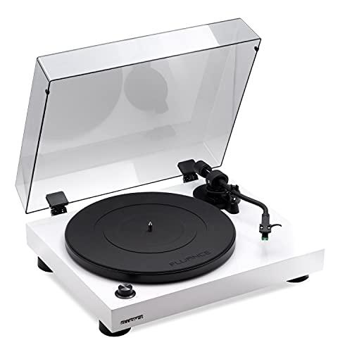 Fluance Fluance RT81 Elite High Fidelity Vinyl Turntable (White) with Ai41 Powered 5" Stereo Bookshelf Speakers (Lucky Bamboo), Diamond Stylus, Belt Drive, Built-in Preamp, 90W Class D Amplifier, Bluetooth