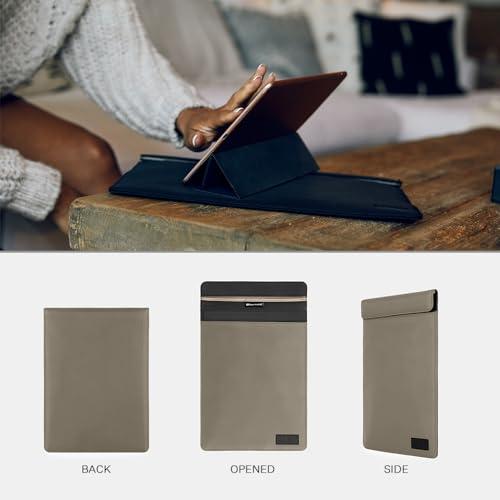 Silent Pocket SLNT Faraday Bag Tablet Sleeve with Silent Pocket - Weatherproof Nylon, Signal Blocking Device Shielding for iPad, Samsung Galaxy Tab, Most Tablets, Travel, Privacy (Light Grey, X-Large)