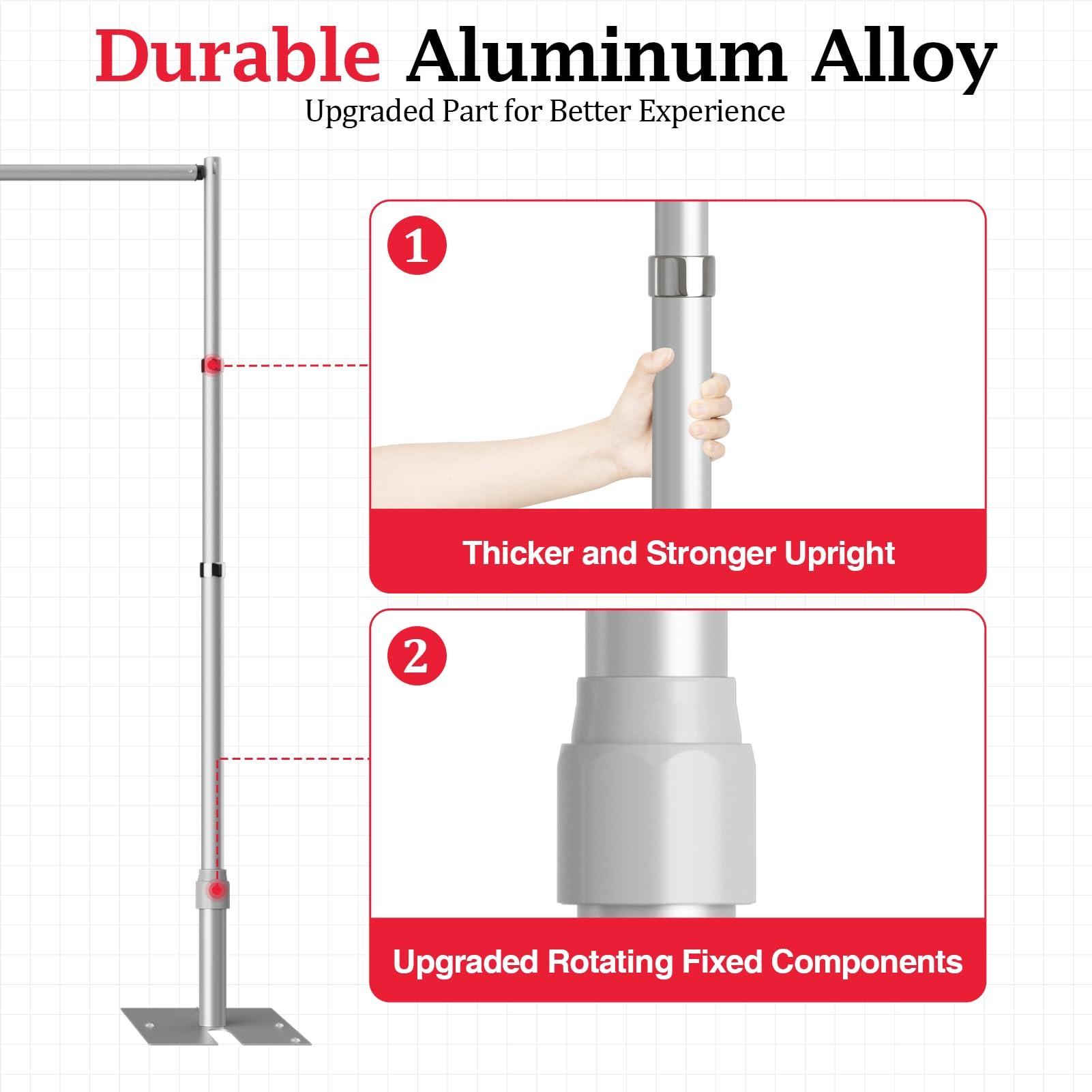 EMART EMART Pipe and Drape Backdrop Stand Kit, 12ftx10ft Heavy Duty Adjustable Photo Background, Metal Frame with Flat Base for Wedding, Birthday Party, Banquet Decorations
