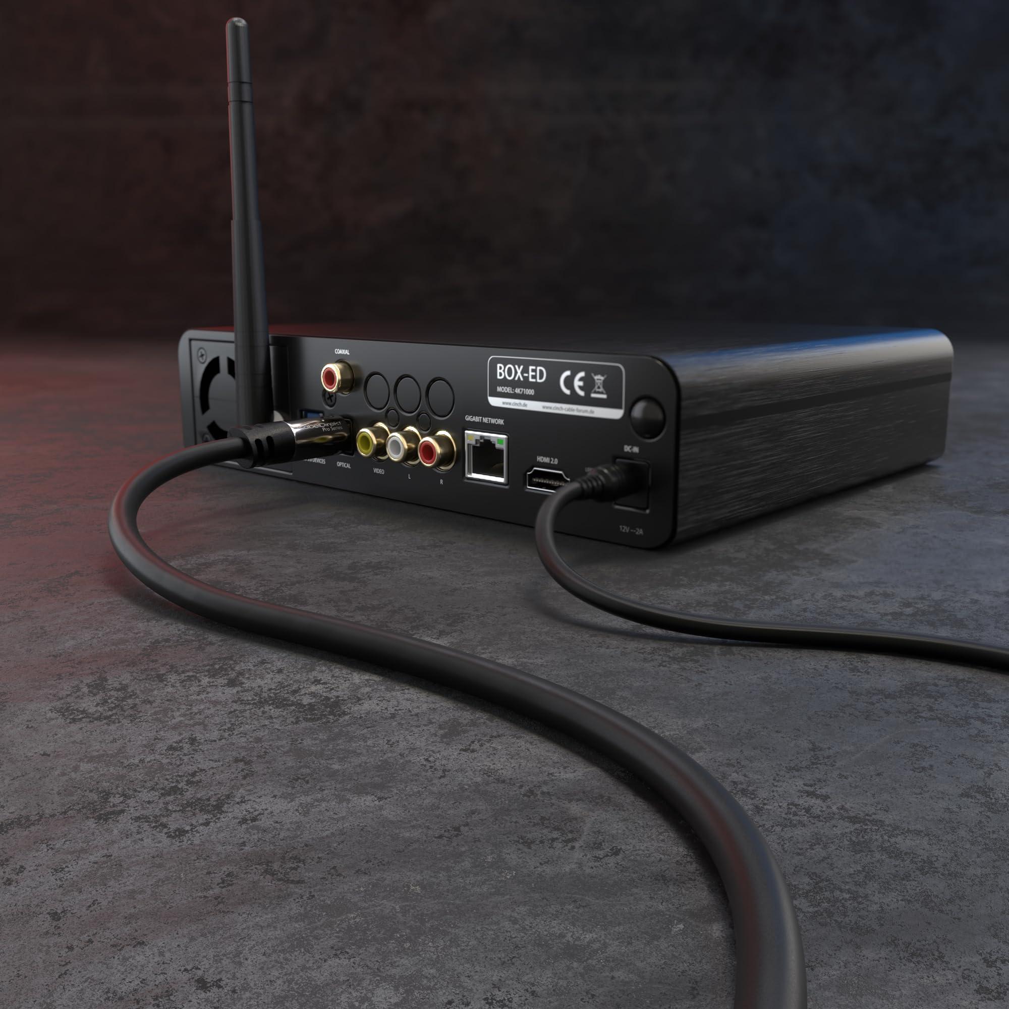 KabelDirekt TOSLINK Optical Audio Cable 75ft Designed in Germany Fiber Optic Cable for Soundbar, SPDIF Digital Optical Audio Cord for Sound Bars, Stereo Systems, amps, Xbox One or PS4 by CableDirect