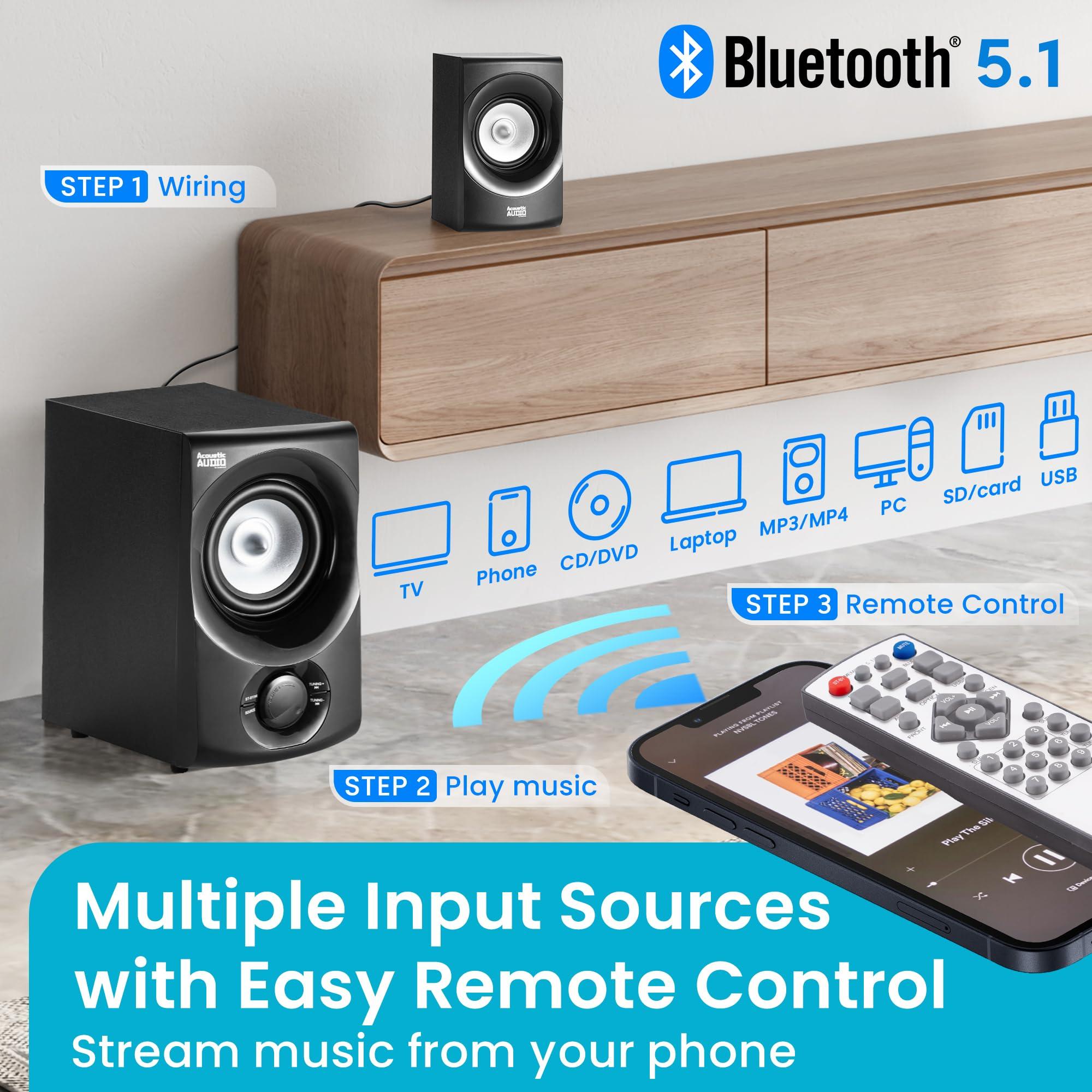 Acoustic Audio by Goldwood Acoustic Audio AA5171 5.1 Surround Sound Bluetooth Home Entertainment System