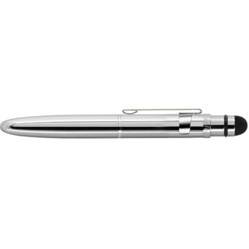 Fisher Fisher Space Pen Bullet Grip Space Pen with Clip and Conductive Stylus, Chrome (BGCCL/S)
