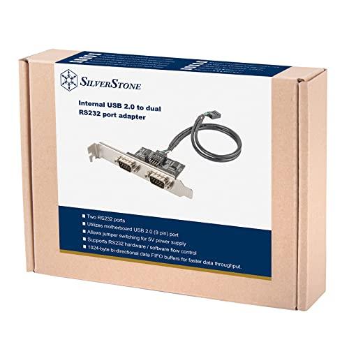 SilverStone Technology SilverStone Technology ECD01 Internal USB 2.0 to Dual RS232 Serial Port Adapter, SST-ECD01