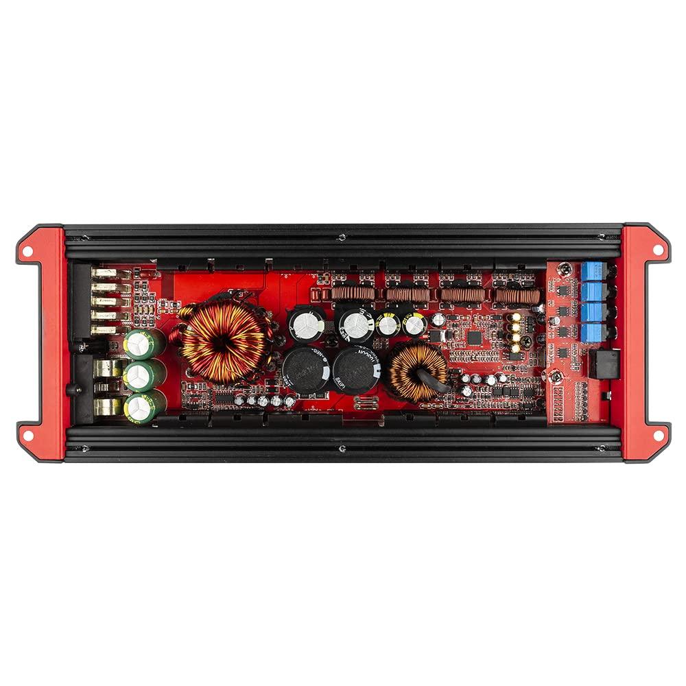 DS18 DS18 G4000.5D GEN-X Full-Range Class D 5-Channel Amplifier 4000 Watts Max Power 2/4 Ohm Stable, Bridgeable, High/Low Pass Filter - BASS Knob Included - Compact Amp for Speakers in Car Audio System