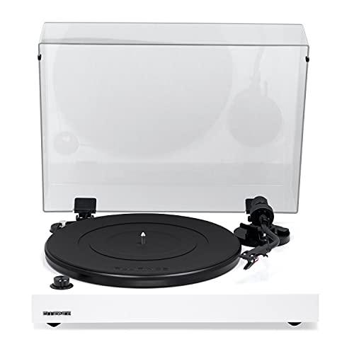 Fluance Fluance RT82 Reference High Fidelity Vinyl Turntable Record Player with Ortofon OM10 Cartridge, Speed Control Motor, High Mass MDF Wood Plinth, Vibration Isolation Feet - Piano White