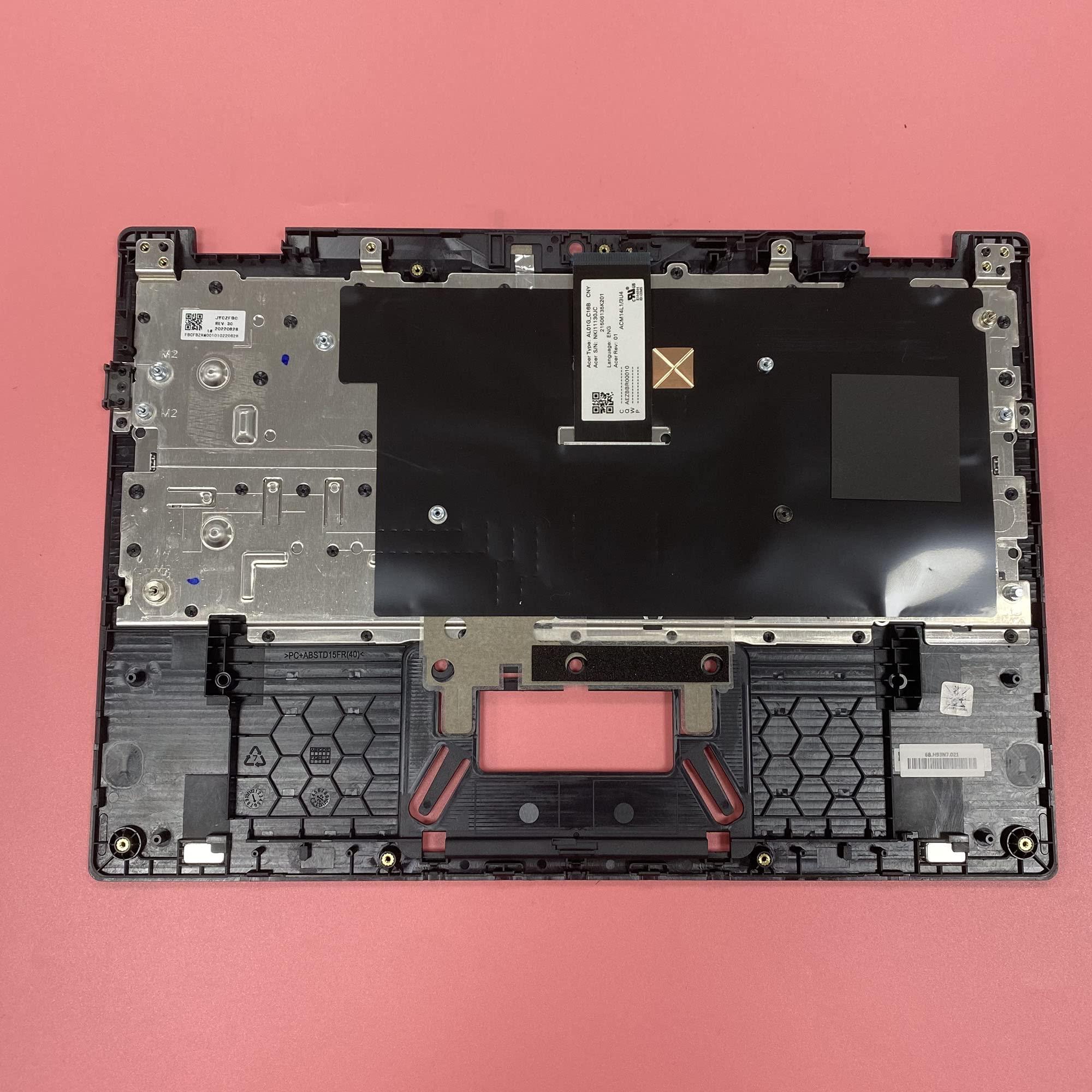 LTPRPTS LTPRPTS Replacement Laptop Upper Case Palmrest Keyboard Assembly Part for Chromebook Spin CP511-2HT R752T R752TN 6B.H93N7.021 Black