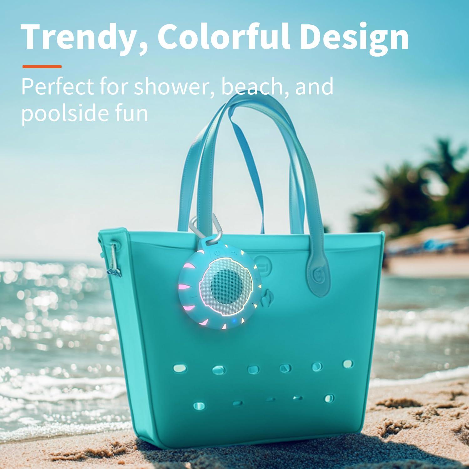 HEYSONG HEYSONG Waterproof Shower Bluetooth Speaker, Durable & Portable with Clear Sound, Ideal for Shower, Pool, Beach & Kayaking Great Gift for Girls, Women & Men