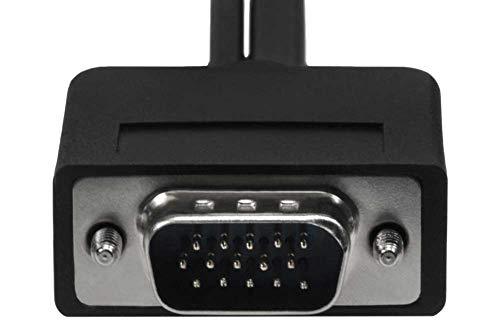 SF Cable SF Cable, 3ft Ultra Slim SVGA Cable HD15 M/M Triple Shielded + 3.5mm M/M Audio