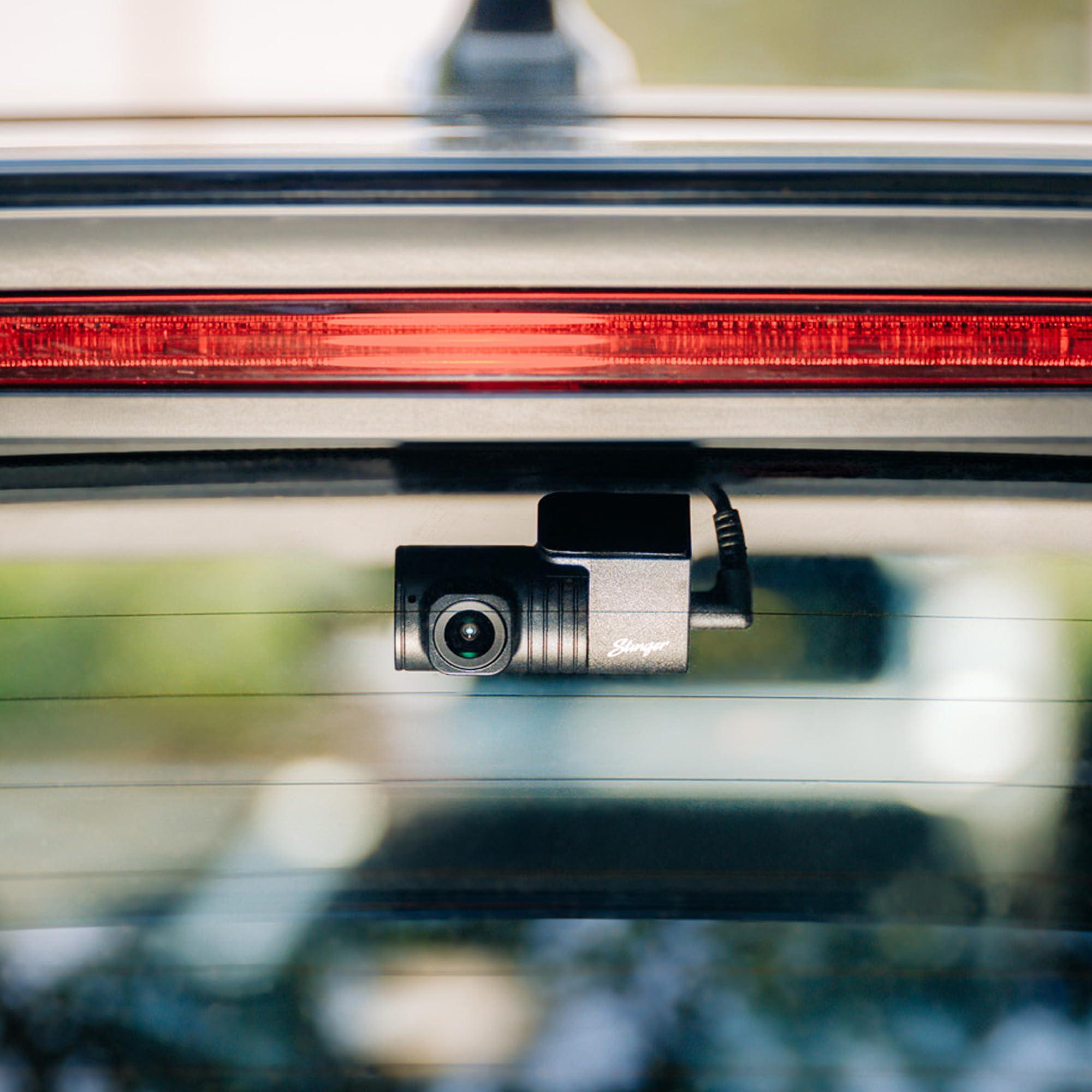 STINGER Stinger OPSIS Universal Full HD (1080p) Front & Rear Dash Camera, ADAS, Mute Notifications, Smart App, 32gb MicroSD Included