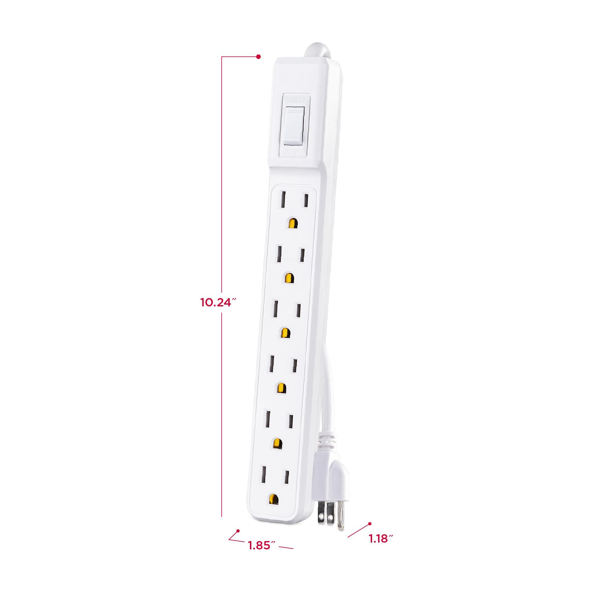 CyberPower CyberPower MP1044NN Power Strip, 6-Outlets, 2-Foot Cord, Multi Pack, White, UL Listed