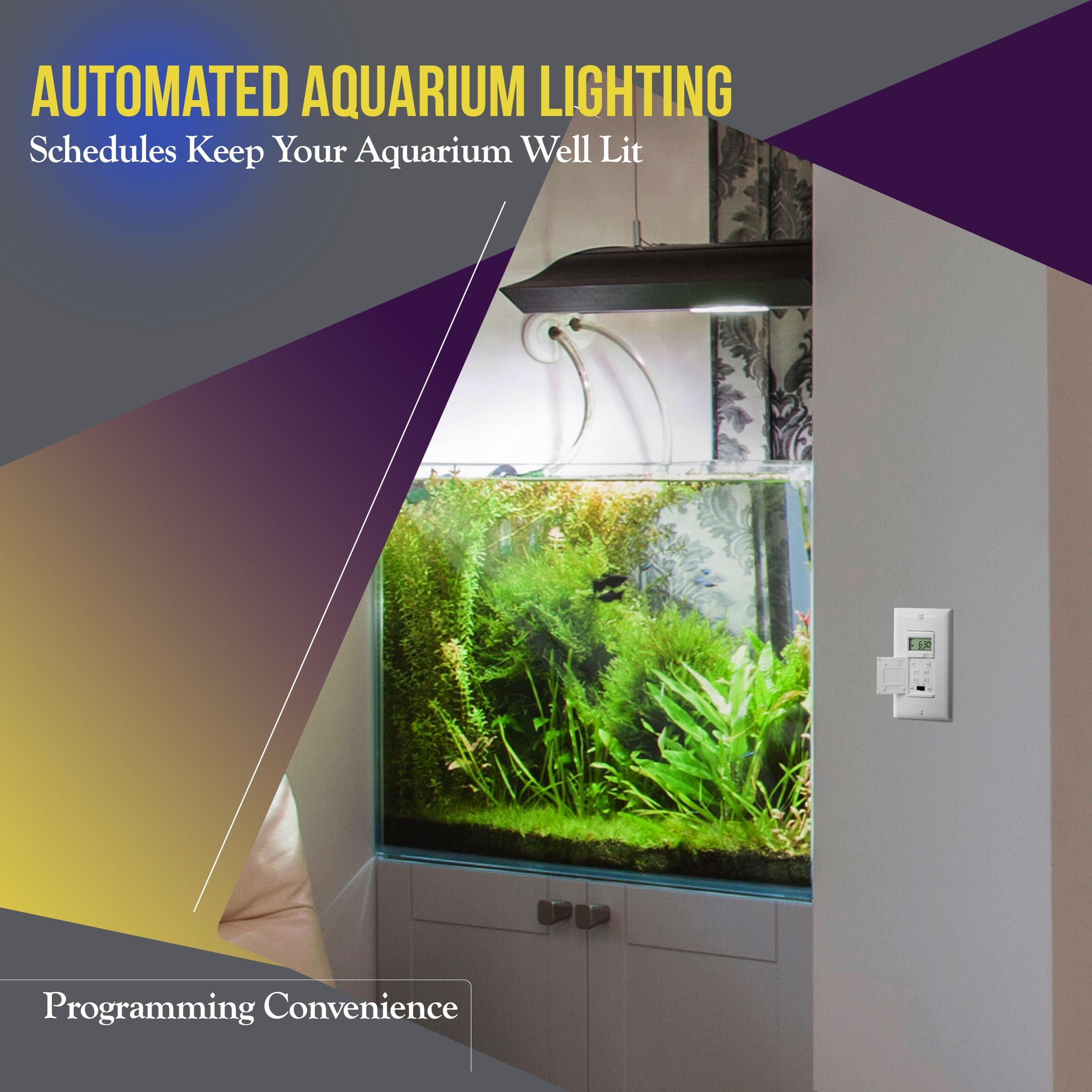 ENERLITES ENERLITES Programmable Digital Timer Switch for Lights, Fans, Motors, 7-Day 18 ON/OFF Timer Settings, Single Pole, Neutral Wire Required, UL Listed, HET01-C, White, 2 Pack