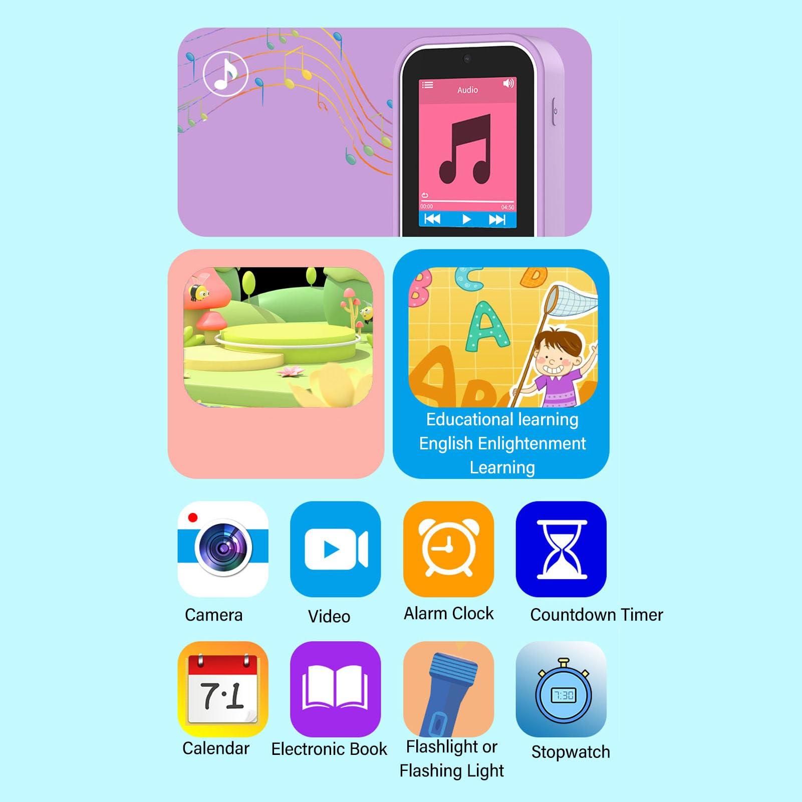 Bewinner 1080P Digital Camera for Photography, MP3 Player, 96MP Dual Lenses Vlogging Camera, 2.4inch Screen Compact Travel Camera, Built in Flashlight, Timer, Calendar (Blue)