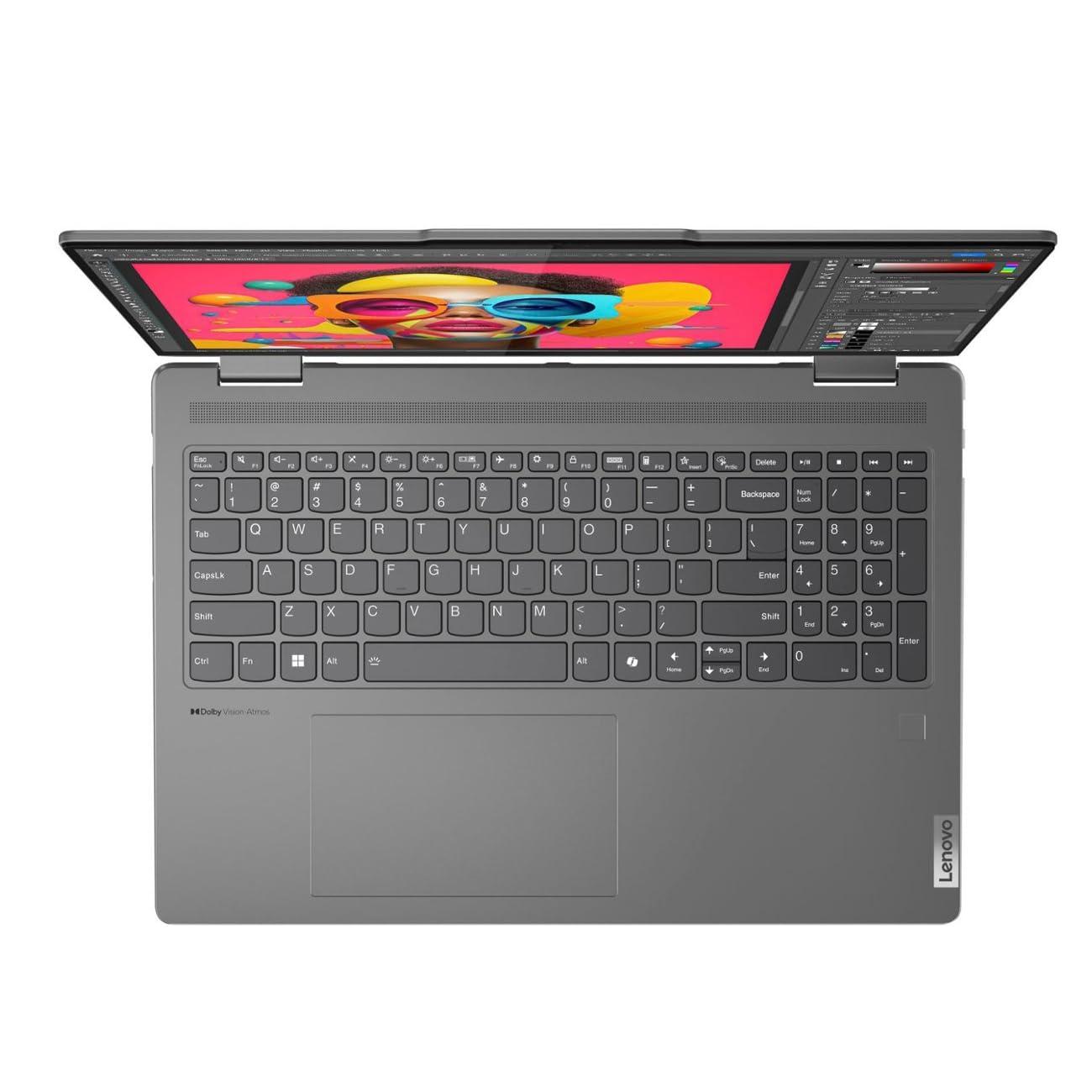 Lenovo Lenovo Yoga 7i 2-in-1 Laptop, 16" 2K Touchscreen Display, Core Ultra 7 155U (Up to 4.80 GHz), 16GB DDR5, 512GB PCIe SSD, Wi-Fi 6E, Backlit KB, FP Reader, TB 4, Webcam, Keypad, PDG HDMI, Win 11 Pro