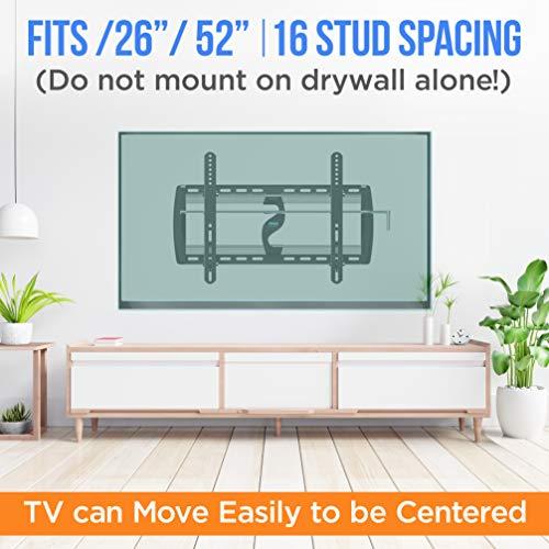 Pyle Pyle Tilting Wall Mount TV Bracket - Heavy Duty Universal Flat Screen TV Wall Mount - Mounts 26-52" LED/LOLED & Plasma TV Flat Screens - Medium Tilt, VESA Mounting, 110 lbs Weight Capacity PYWM24