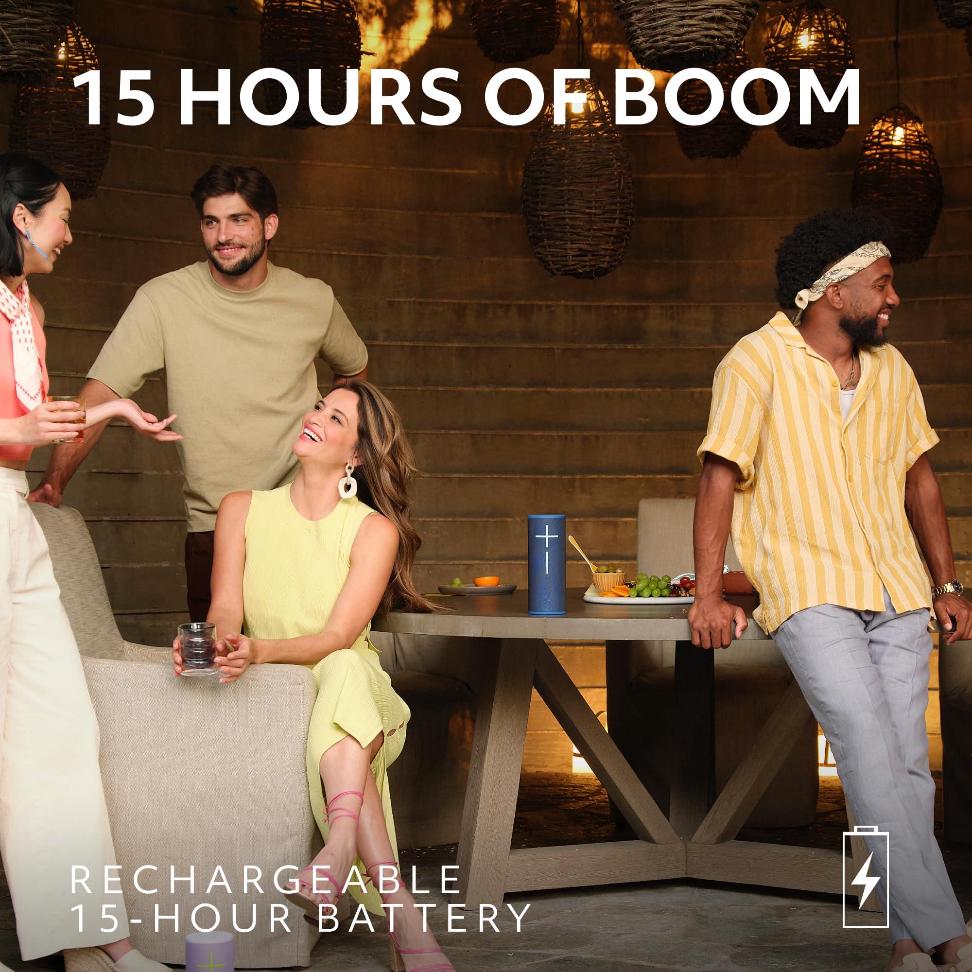 Ultimate Ears Ultimate Ears Boom 4 Portable Waterproof Bluetooth Speaker with 360-Degree Immersive Sound, Outdoor Floating Speaker, 15-Hour Battery, 147ft Range - Blue