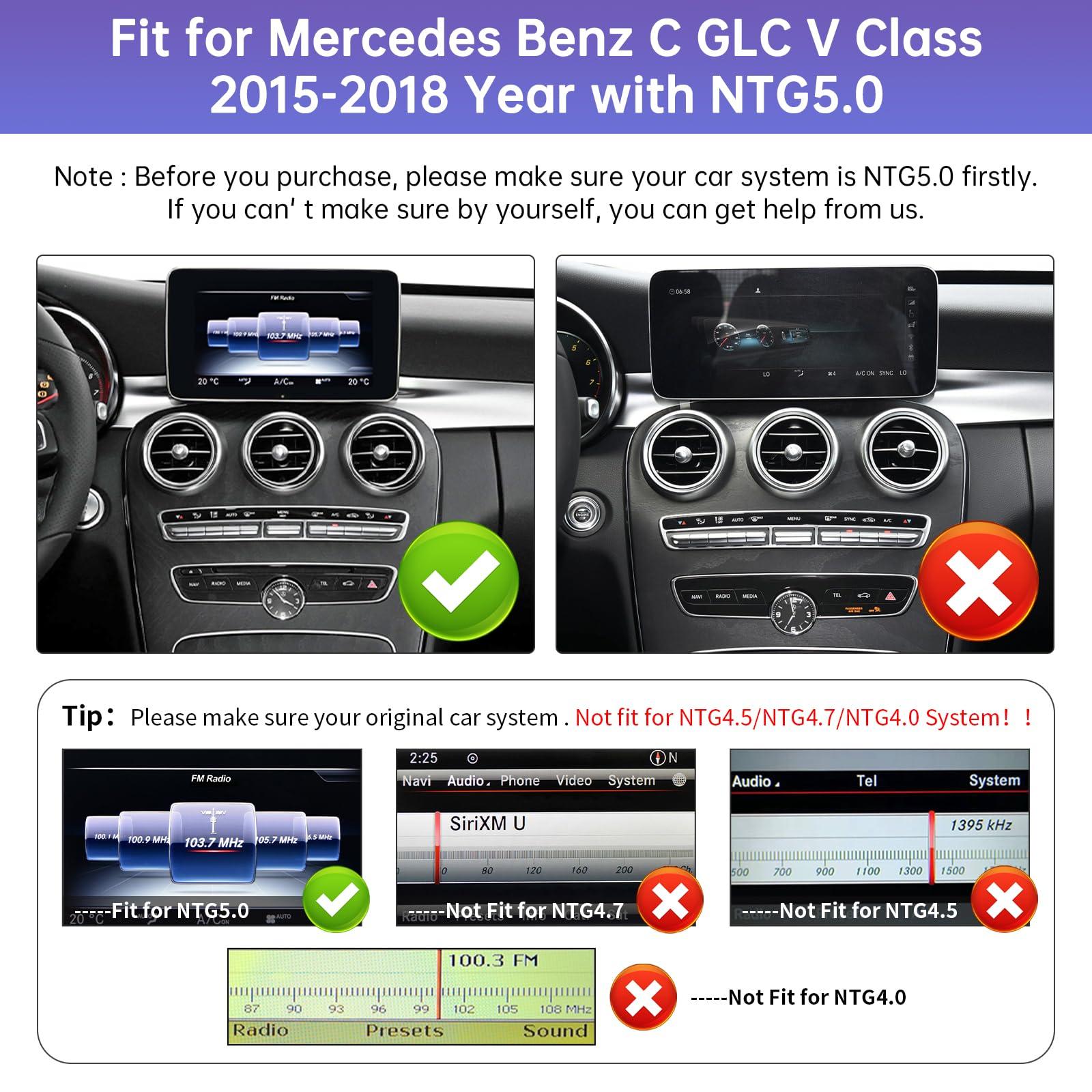 Road Top Road Top Android 13 Car Radio Touchscreen 12.3'' Car Stereo for Mercedes Benz C GLC Class W205 2015-2018 Year with NTG5.0, 8+256 GB, Support Wireless Carplay, Android Auto, Navigation, Camera