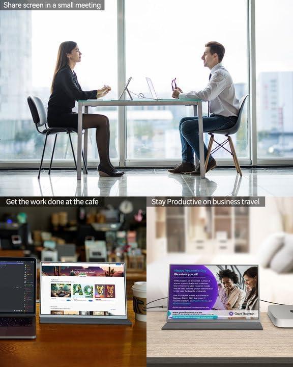 Intehill Intehill 4K Portable Monitor for Laptop, MacBook and Mini PC High-end 13.4 inch Small Computer Monitor with Golden Ratio 16:10 and Resolution 3840x2400 U13NA