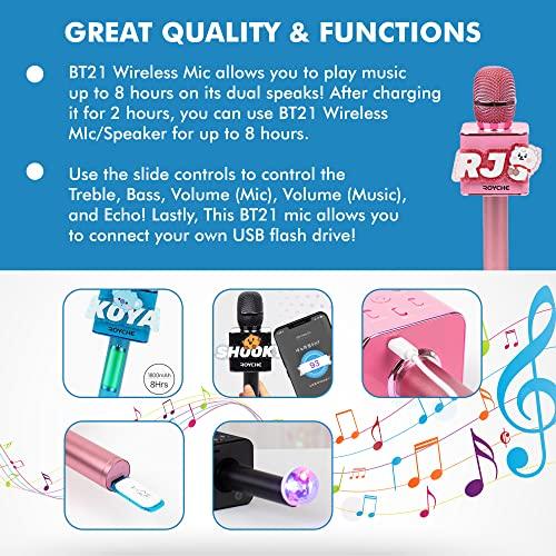 ROYCHE ROYCHE BTS Bluetooth Wireless Mic & Speaker, All Seven BTS Characters in Their Own Cute Colors (MANG)
